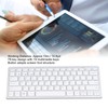 Bluetooth Keyboard Tablet PC Ultra Slim Portable 78 Keys White