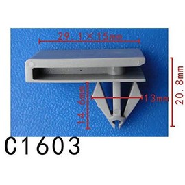 Autobahn88 Rocker Panel Molding Clip, kompatibel mit GM (OEM: 15221959) (20 Stück)