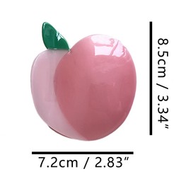 Peach Hair Clip,Acetate Hair Clip,Small Claw Clip for Women,Pink, 1 Count (Pack of 1)