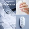 20pcs White Lace Starry Sky Nail Foil Decal Sheet Aluminum