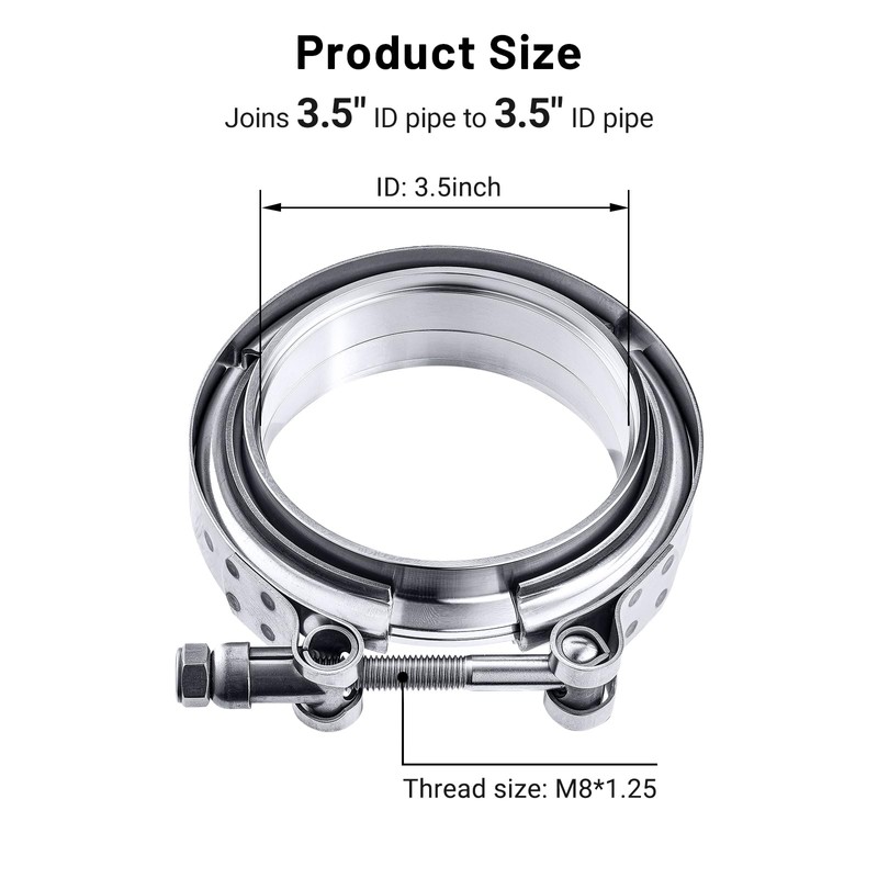 EVIL ENERGY 3.5 Inch V Band Clamp with Flange Male