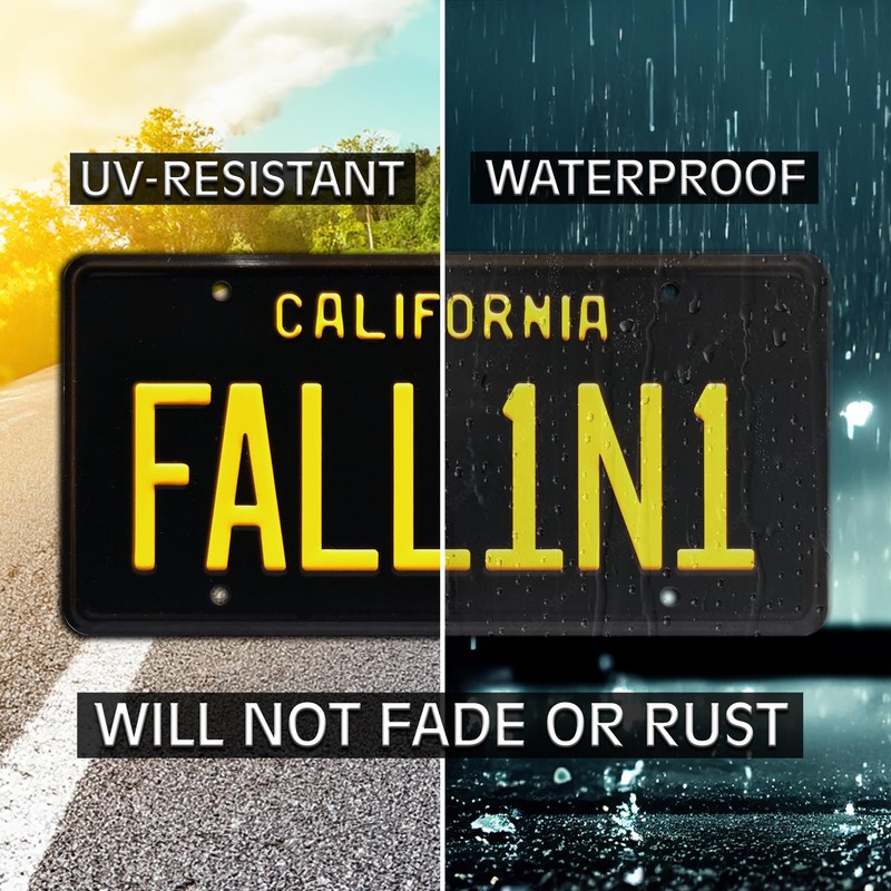 Lucifer | FALL1N1 | Metal Stamped License Plate