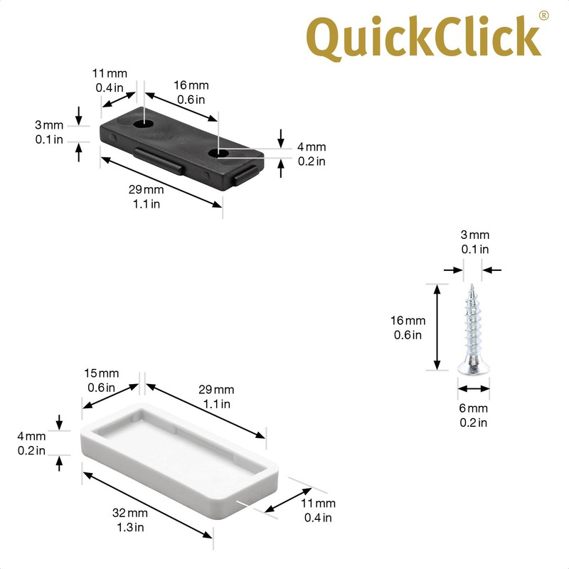 Wagner QuickClick® Plastic Gliders Chair Glides Set of 4 for