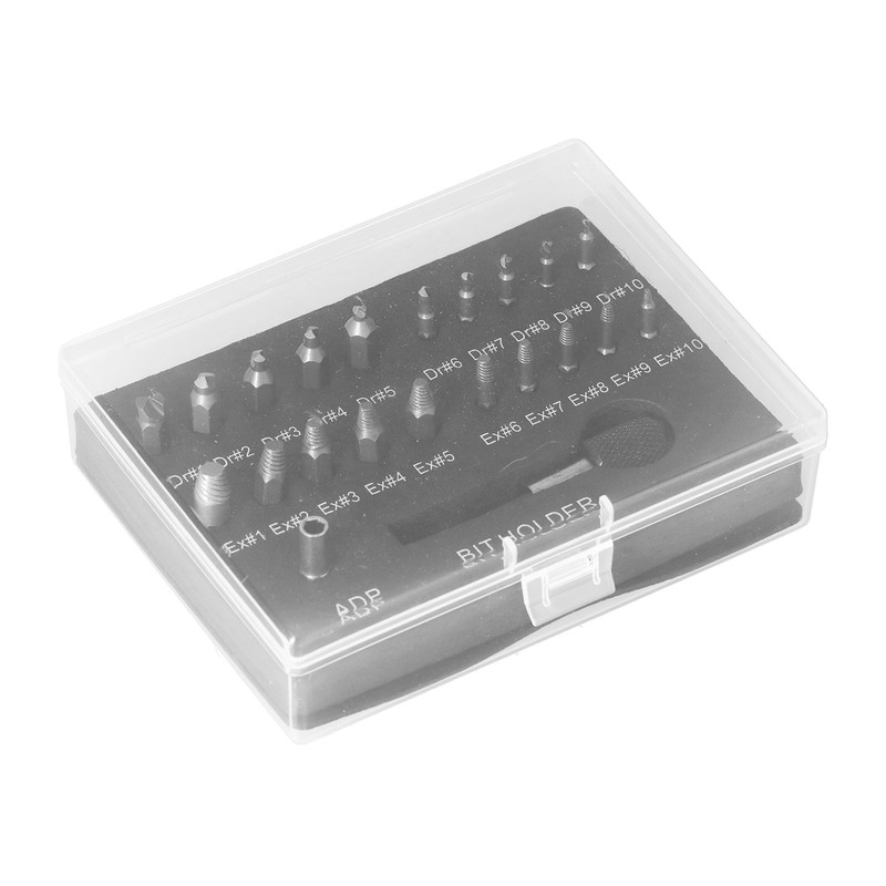 22Pcs Damaged Screw Extractor Stripped Broken Bolt Remover Tool All