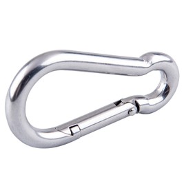 SBDs (Pack of 2) 3/8” (10 mm) Diameter, 4” Length. Marine Grade T316 Stainless Steel Carabiner – Clip Snap Hook -Spring Loaded Karabiner- Opening: 1/2", Inside Length: 3", Inside Width: 1/2".