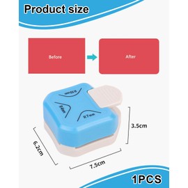 BNREOZA 1 x 3 in 1 Corner Punch, Round Corner Punch, Available in 3 Sizes 4/7/10mm, Stainless Steel Round Corner Punch, Embellished Scrapbook and Card Making