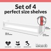 NATURE SUPPLIES Set of 4, White Floating Nursery Book Shelves,
