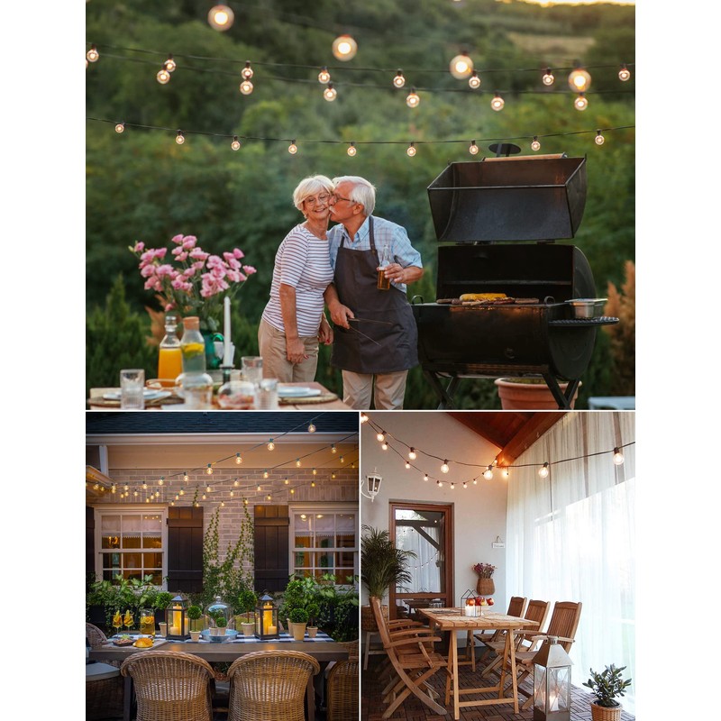 Brightown Outdoor String Lights 29 Feet G40 LED Patio Lights,