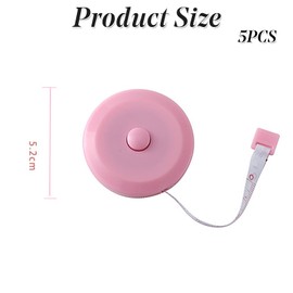 5pcs Soft Tape Measure 60in / 150cm Retractable Tailors Measuring Tape Small Sewing Tape Measure For Body Measuring Length, Chest, Waist and Clothes Craft