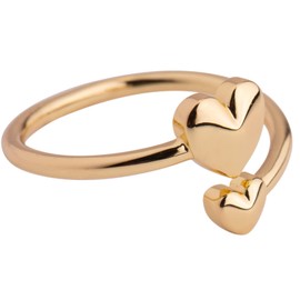 LuckyLy Anillos de Mujer de Corazones Oro 14k, Ajustable – Accesorios y Joyería para Mujer, Ideales como Regalos para Novia Originales, Modelo Rita