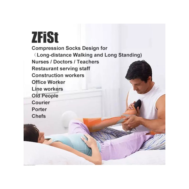 ZFiSt 3 페어 스포츠 컴프레션 양말 남성 여성용 부종 여행용