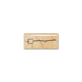 Marshmallow Roasting Stick Mounted Rubber Stamp/Camping, Outdoor Adventure #25