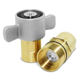 3/4" NPT Wet-Line Wing Nut Heavy Duty Hydraulic Quick Disconnect Coupler/Coupling Set for Live Bed Dump Trailer Hydraulic Systems