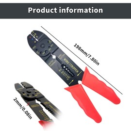 ASIRYVA 1 Pcs 4-Way Wire Crimping Tool, Multifunctional Cable Stripper & Crimping Pliers for 0.75/1/1.5/2.5/4/6mm Wire