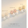 TIFLA Women's Earrings, Pearl, Dangling, 925 Silver, Four Leaf Clover,