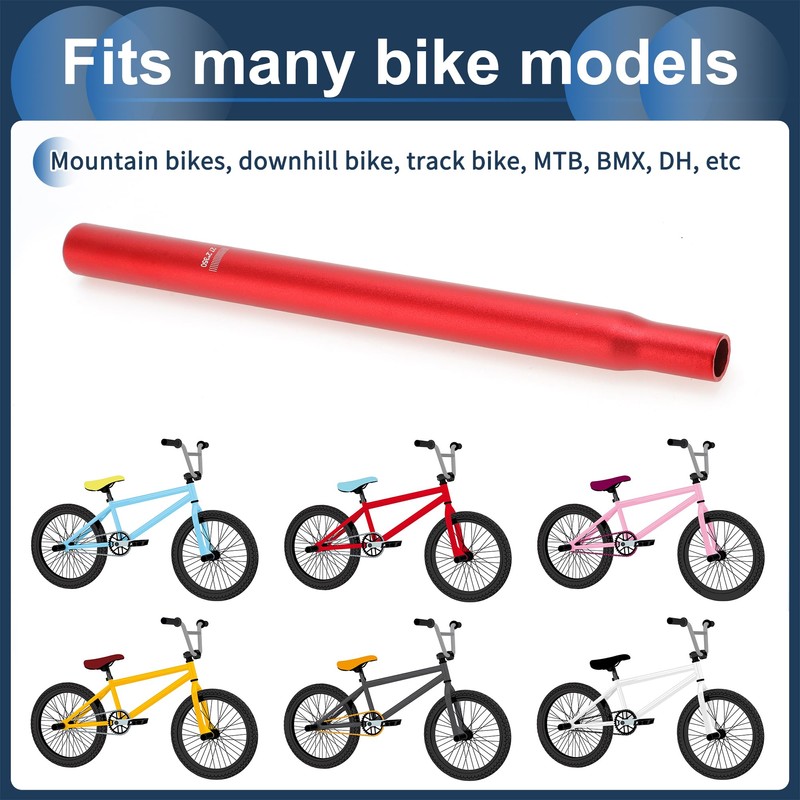 INFINAUTO Bicycle Seatpost 27.2x350mm Bicycle Saddle Post Seat Tube Aluminum