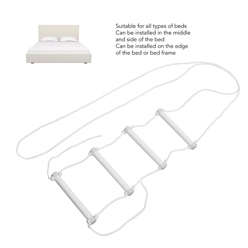 Bed Ladder Assist Luminous Portable Universal Handle Grip White Bed