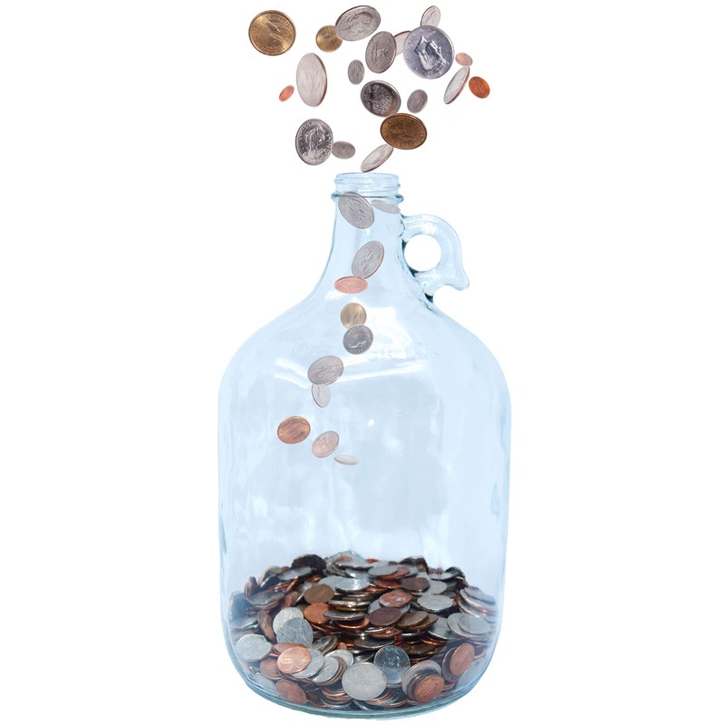 Skywin Swear Jar, Glass Coin Jar for Adults, Large Money