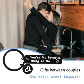 Funny Birthday Gifts for Boyfriend Wife Funny Keychain Gifts for Her Boyfriend Valentines Day Gifts for Him Husband Anniversary Bday Gift for Fiance Couple Fiancee Gag Keyring Gift for Bride Groom