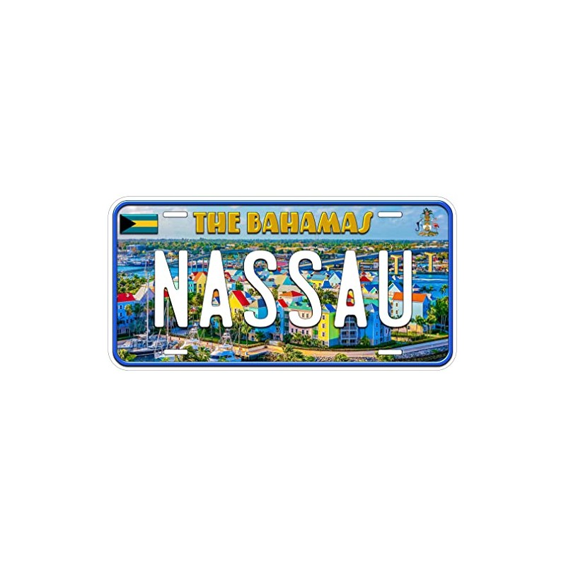 The Bahamas Nassau Cityscape Novelty Car Auto License Plate