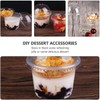 Yubbuio 100pcs Dessert Cups with Lids Plastic Fruit Cups Mini