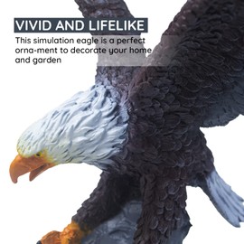 Enrybia Realistic 10’’ Bald Eagle Figurine Outdoor Flag Pole Topper Wildlife National Bird Flagpole Top Ornament Wings Of Glory American Emblem Freedom Sculpture As Patriotic Home and Flag Light Decor