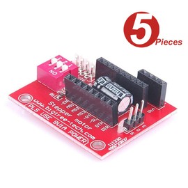 WINGONEER 5Pcs 3D Printer Stepper Motor Driver Control Extension Shield Board for A4988 DRV8825