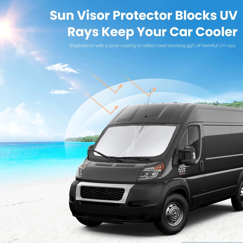 Sunshade for RAM ProMaster Windshield Sun Shade for 2014-2025 2026