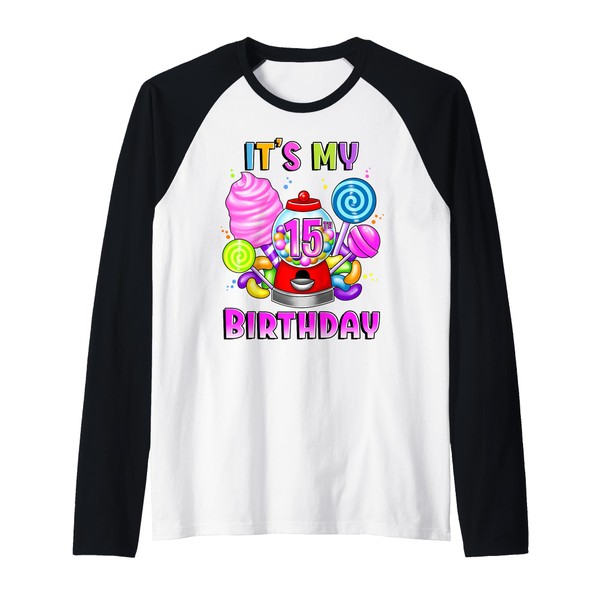 Candy Gumball Machine It's My 15th Birthday Girl 15 Year