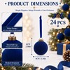 Velvet Christmas Balls Bulk Shatterproof Plastic Christmas Tree Decorations for