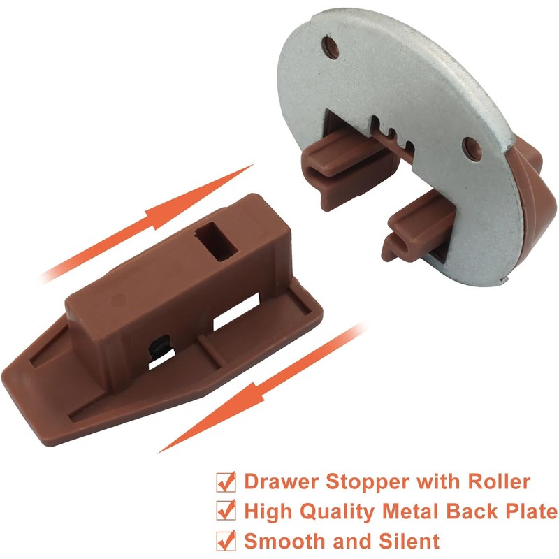 Drawer Guide Repair, 10 Sets Dresser Drawer Slides Replacement Kit