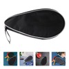 Black Half Round Pong Paddle Storage Bag 180-Degree Opening Compact