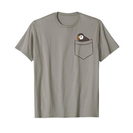 Puffin In The Pocket Seabird Iceland Pocket Puffin T-Shirt