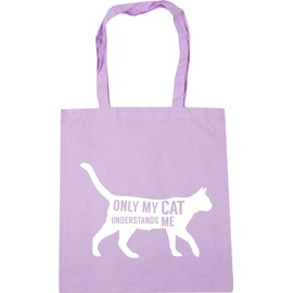 Hippowarehouse Only my cat understands me Tote Shopping Gym Beach Bag 42cm x38cm, 10 litres