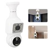 FHD 1080P Dual Lens Light Bulb Security Camera 360 Degree