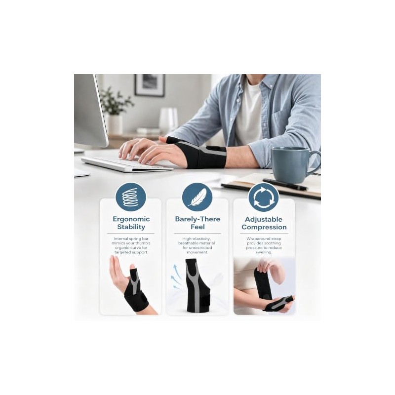 2Pcs Ergonomic Thumb Support for Arthritis for Left & Right