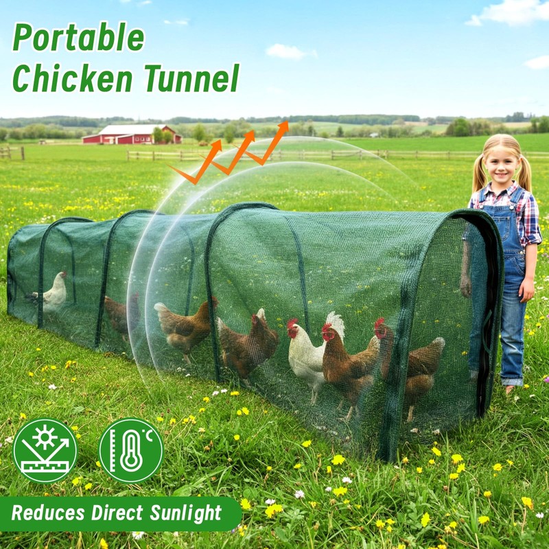 Chicken Runs for Yard,79" & 157" Extra Long Foldable Chicken