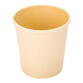 Restaurantware Bio Tek 16 Ounce Disposable Soup Cups 200 Microwavable Paper Soup Cups - Vented Lids Sold Separately Hot And Cold Foods Bamboo Paper To Go Soup Containers For Desserts Or Treats