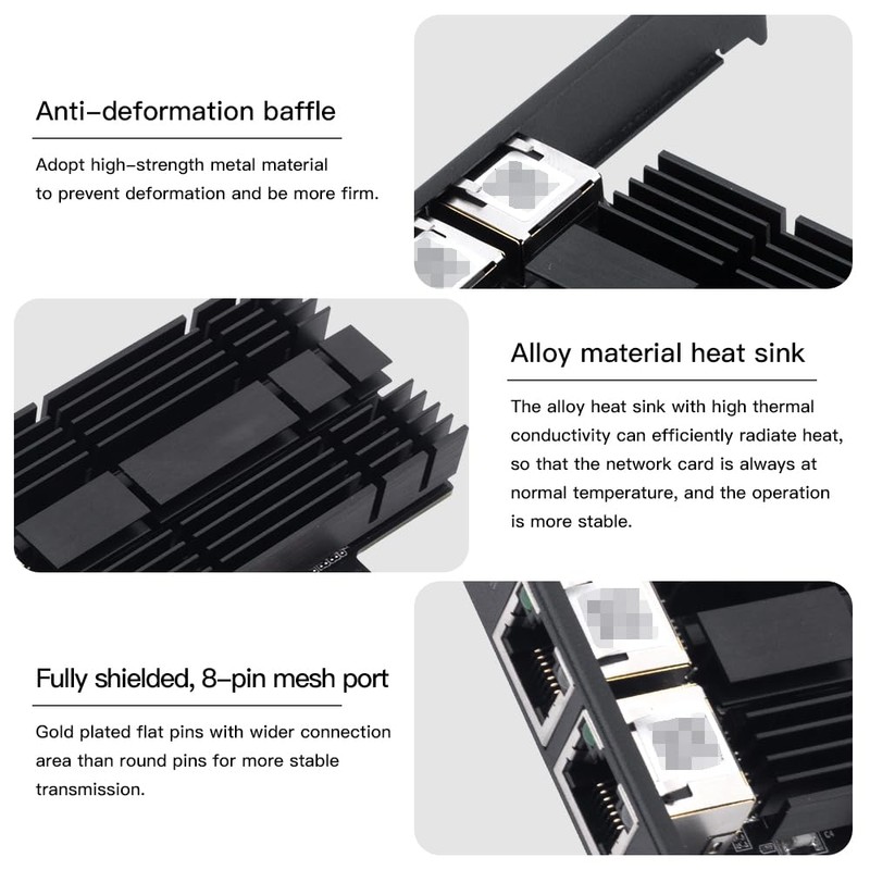 2.5gb Network Card,Dual Port PCIe Ethernet Network Adapter to 2.5