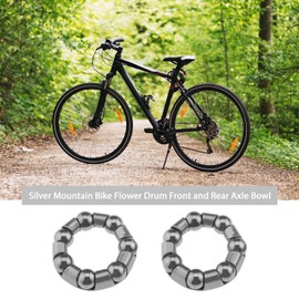 YINETTECH 2 x Front Axle Cups for 5/16 Front Hub & 2 x Rear Axle Cups for 3/8 Rear Hub Mountain Bike Bicycle Accessories with 2 Front & 2 Rear Hub Bearings