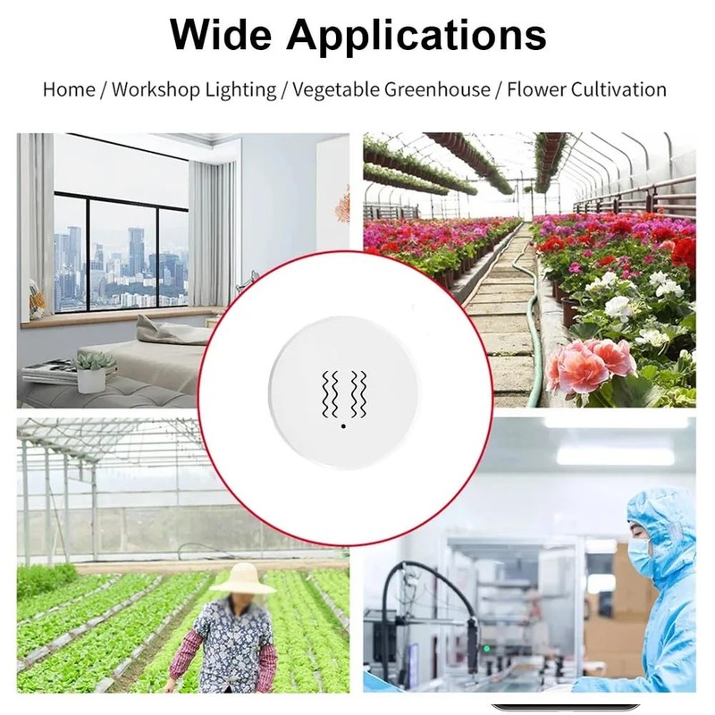 Haozee Smart Vibration Sensor Alarm, Real Time Monitoring, Door Window