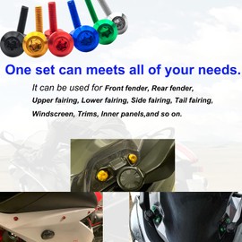 Upgraded 195PCS Motorcycle Fairing Bolt Kit Screws Fasteners Clips for CBR 600RR 1000RR CBR600 F3 F4 F4i Suzuki GSXR 600 750 1000 (Gold)