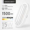 SINCELIGHT Oval LED Bulkhead Light for Wall and Ceiling Mount,