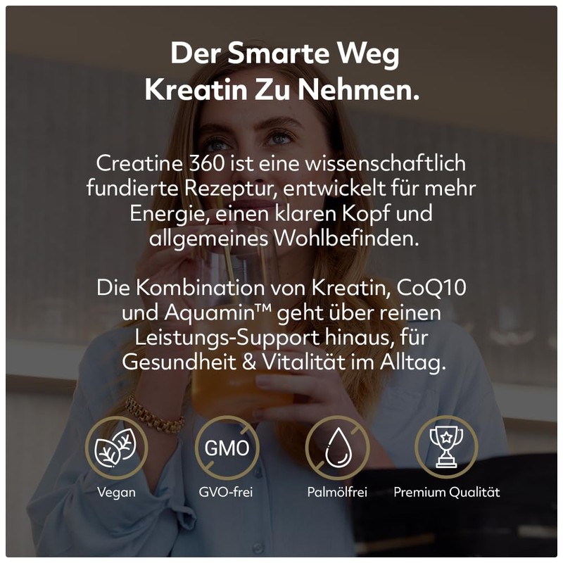 Protein Works - Creatine 360, Kognitiver Klarheitskomplex mit CoQ10, Aquamin™