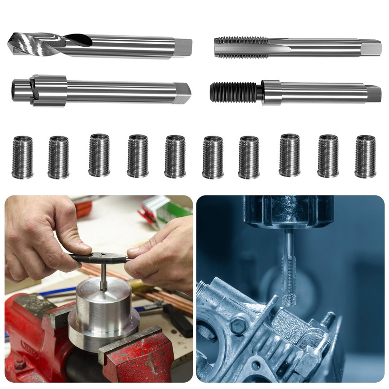 JMSMSH M10*1.25 Metric Thread Repair kit,10 24.5MM Stainless Steel Inserts