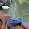 Solar Bird Bath,Deck Bird Bath with Solar Fountain,Metal Bird Bath