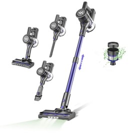 Lightweight Vacuum Cleaners for Home,Cordless Vacuum Cleaner with Super Suction,80000 RPM High-Speed Brushless Motor,Up to 35 Mins Runtime,Stick Vacuum Cordless Rechargeable for Hardwood Floor(Blue)