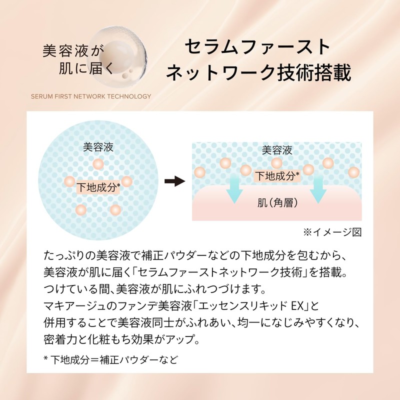 マキアージュベースメイクセット エッセンスベース EX ピュアアイボリー30g+ファンデーションサンプルつき SPF50+・PA++++ ｜ 化粧下地 美容液 ｜ クリーム状