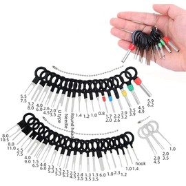 YFFSFDC Connector Pin Extractor, Terminal Removal Tool, Coupler, Connector, Wiring, Terminal Removal, 41 Types of Tools, Car Terminal Removal Key Tool, Wiring Connector Extractor Puller Release Pin