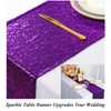 ShinyBeauty Sequin Table Runner with Tassel 12inx108in Purple, Dining Table